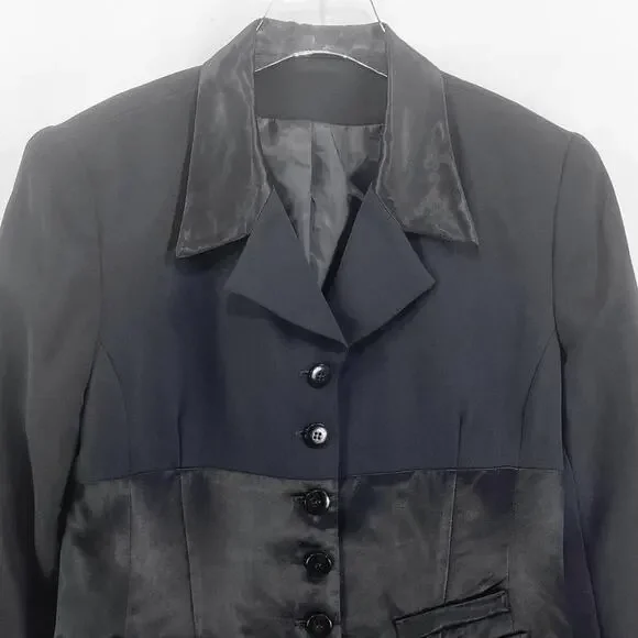 Vintage 1990s Black Blazer Suit Jacket - Picture 7 of 8